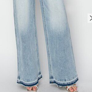 Light Blue Wide-Leg Jeans